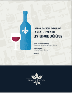 Lire la suite à propos de l’article Livre blanc sur la vente d’alcool des terroirs québécois